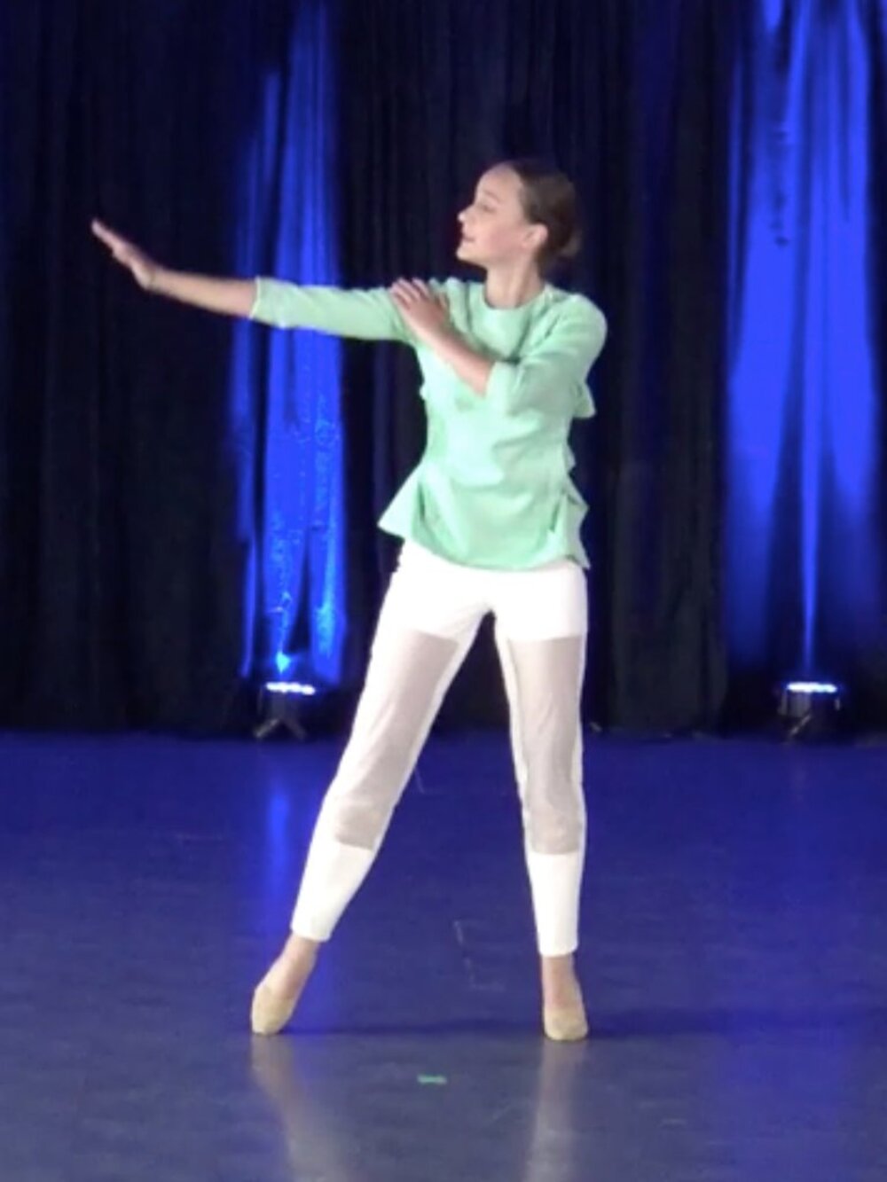 Custom contemporary dance costume Two piece set: top and pants